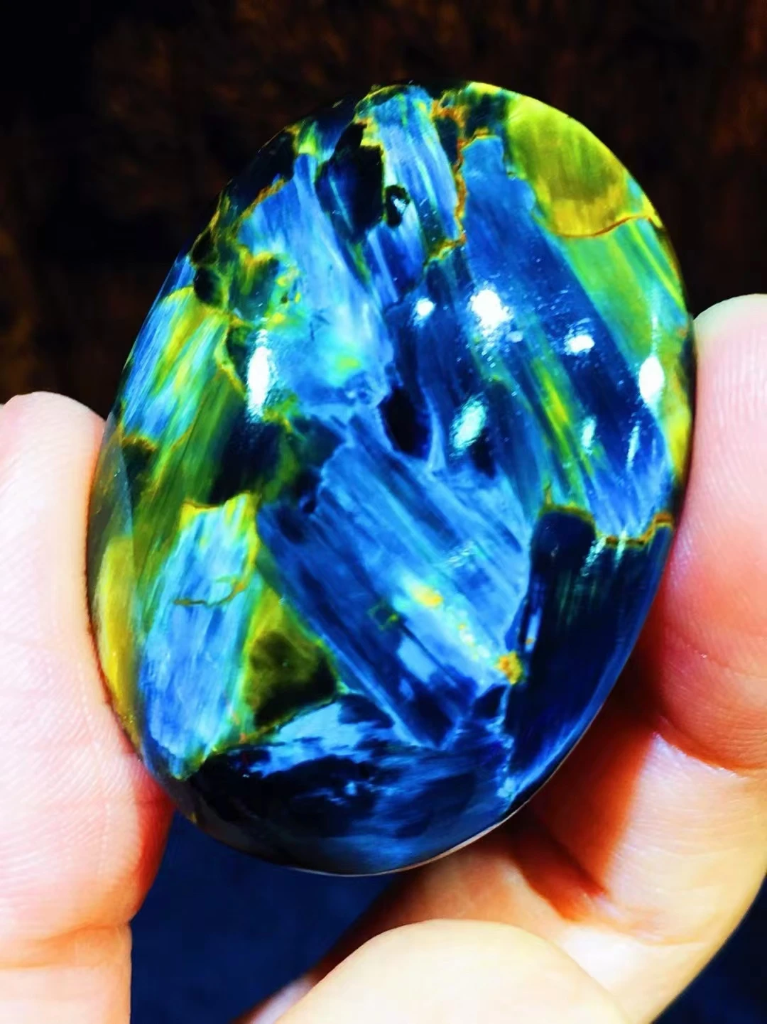 Натуральный Синий Питерсит Круглый Кулон 39 7x29 7x6 8 мм Овальный Женский Мужской