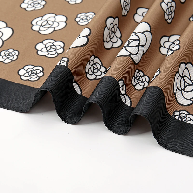 90*90 см квадратный шарф из искусственного шелка с принтом платок шаль