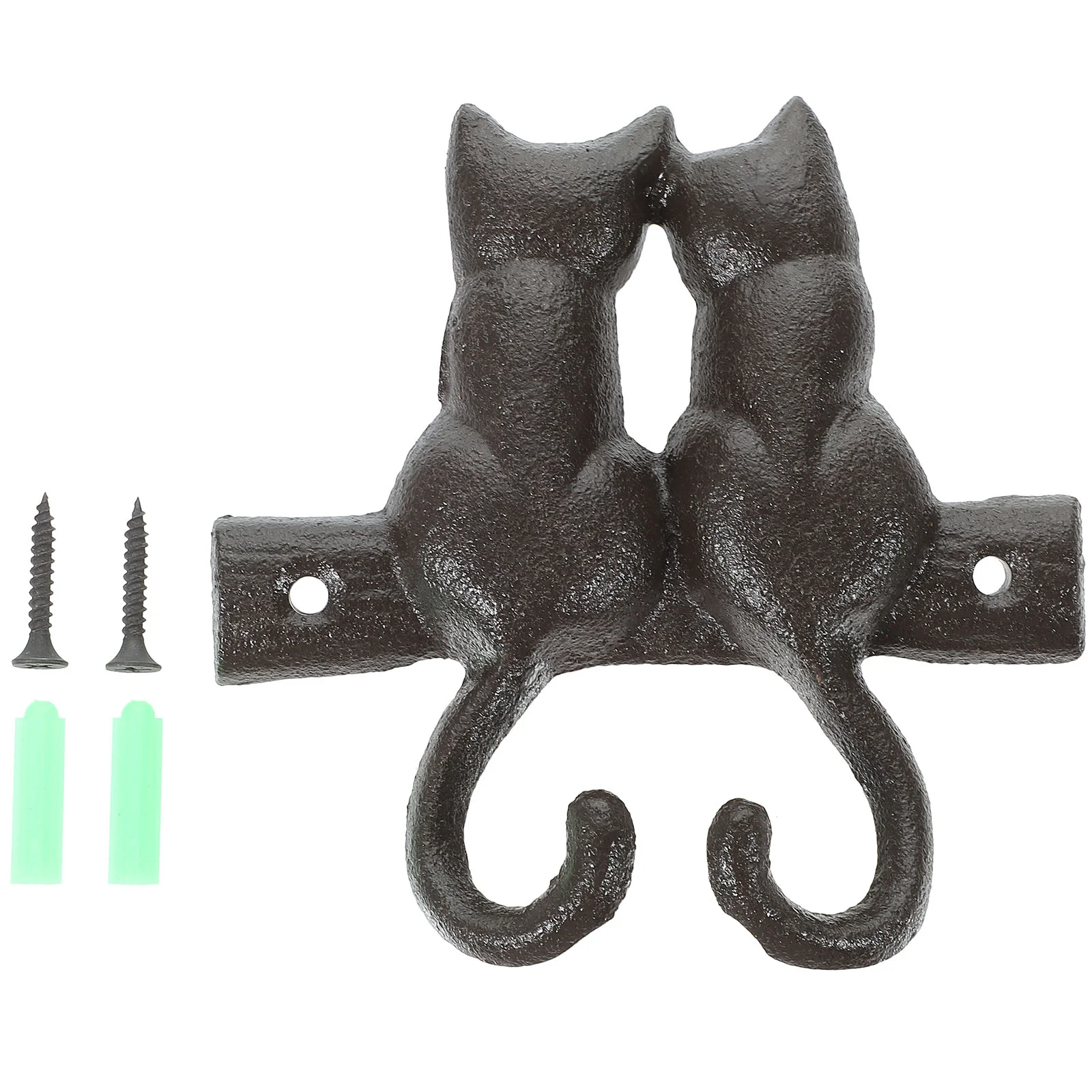 

1Pc Vintage Decorative Hook Cat-shaped Hook Stylish Wall-mounted Hook (Black)