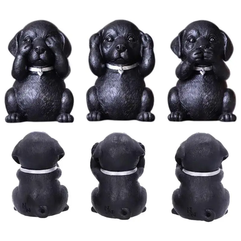 

3 шт./набор, пластиковые фигурки собаки лабрадора