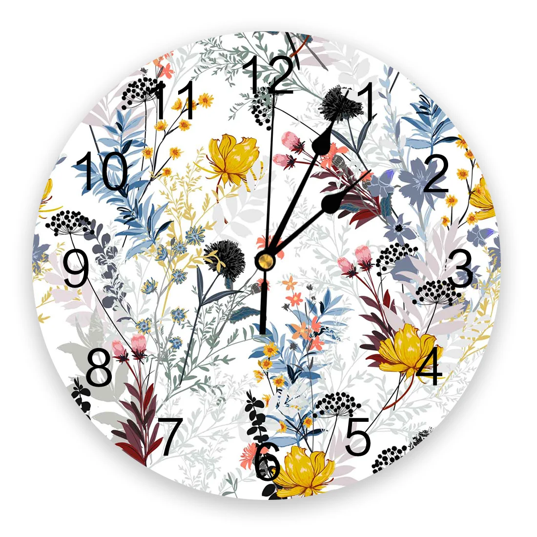 

Настенные часы из ПВХ с изображением цветов, одуванчиков, Листьев, украшение для гостиной, настенные часы, современный дизайн, украшение для дома