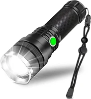 rechargeable led flashlight 10000 lumens super powerful super bright tactical flashlight zoomable 3 modes emergency waterproof