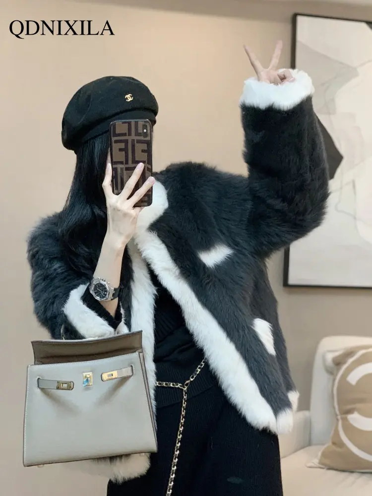 Women's Fur Coat Autumn and Winter New Fashion Casual Mink Fur Jacket Small Fragrance Faux Fur Coat Women's Winter Jacket