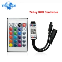 5v rgb controller mini 24key music wifi led lights controller 24v bluetooth compatible dimmer control for led tape ws2811 5050