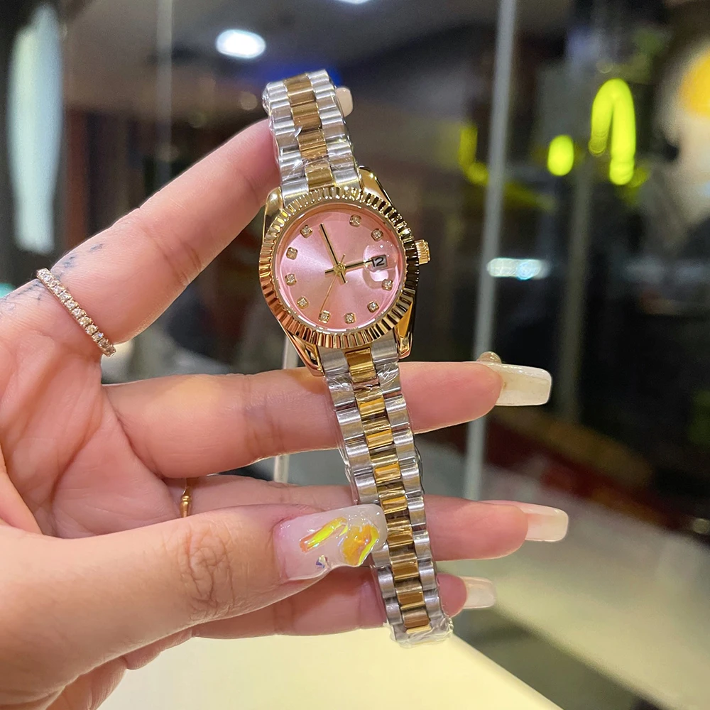 

28mm Luxury Women Watches Top Brand Fashion Ladies Quartz Watch Stianless Steel Female Women's Wristwatch relógio feminino