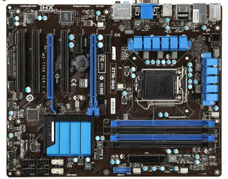 

original motherboard for MSI Z77A-G43 LGA 1155 DDR3 for i3 i5 i7 cpu 32GB USB3.0 SATA3 Z77 used board Desktop motherboard