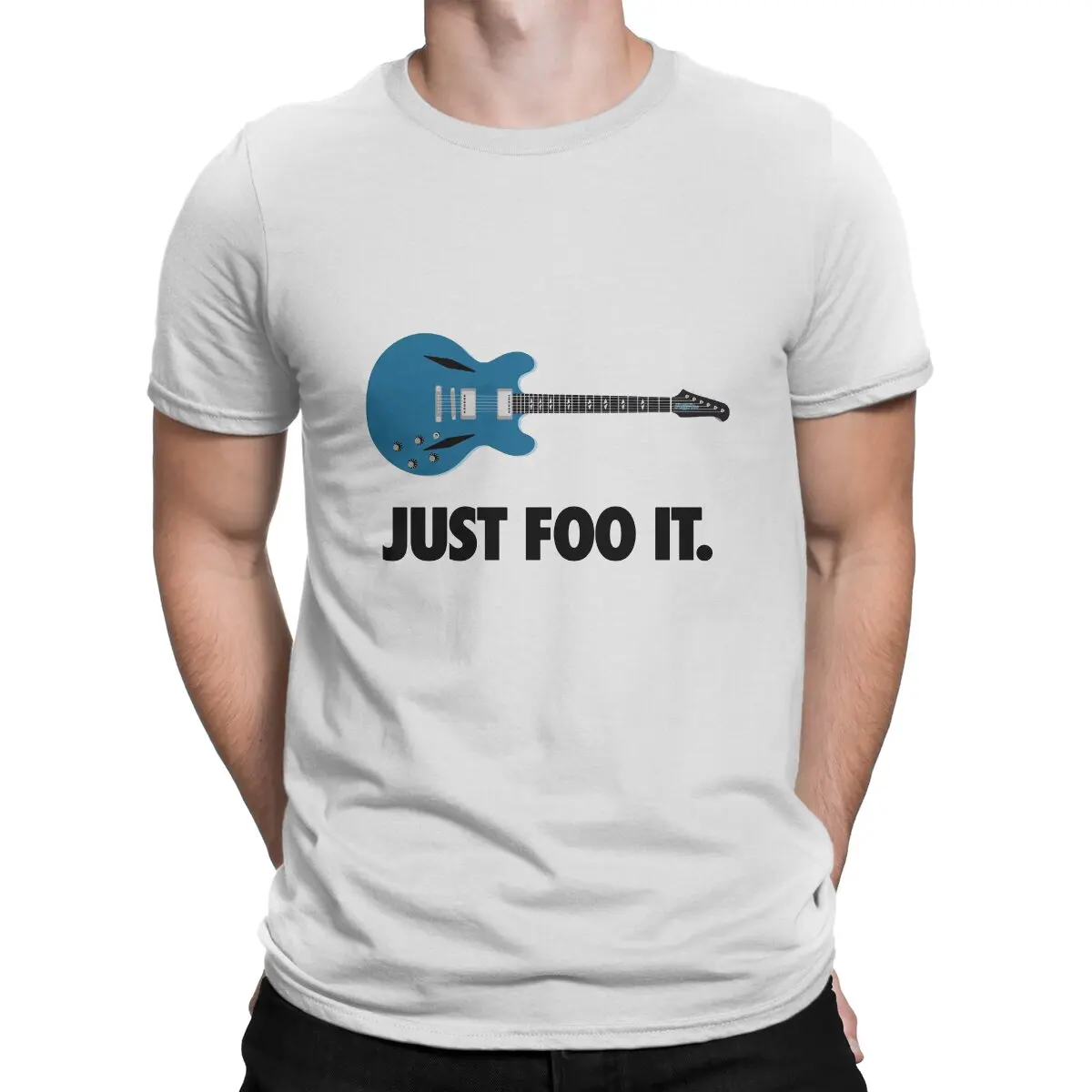 

Funny Just Foo It T-Shirt Men Crew Neck Pure Cotton T Shirts Foo Band Fighters Short Sleeve Tees Printed Tops