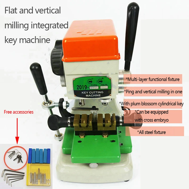 

998A Portable Key Cutter Plane Vertical Key Cutting Machine Multifunctional Fixture Integrated with Key Machine Locksmith Tools
