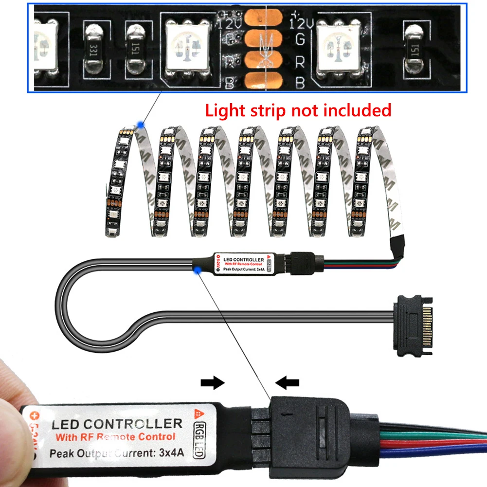 RGB-Лента светодиодная для ПК 12 В с пультом ДУ |