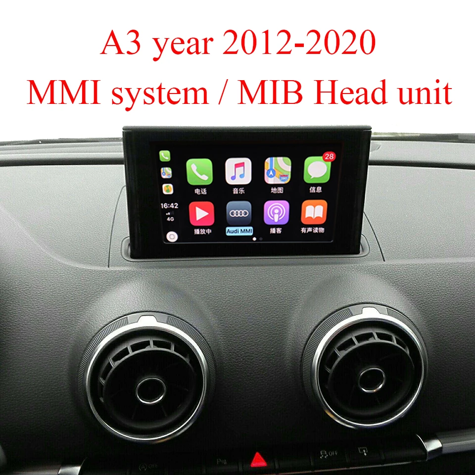 

Car Wireless Apple CarPlay Module Interface For AUDI A3 2013 2014 2015 2016 2017 2018 2019 Support Android Auto USB Mirror Link