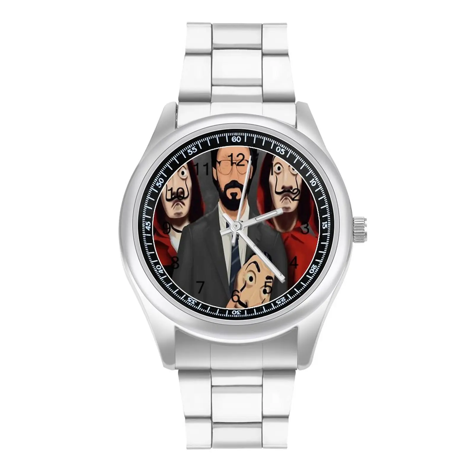 

La Casa De Papel Masks Quartz Watch Money Heist Aesthetic Boy Wrist Watch Design Stainless Fishing Good Quality Wristwatch