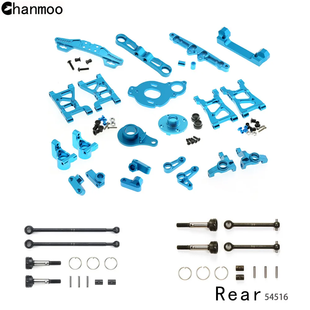 

Chanmoo XV01 Full Set Metal Upgrade Part Arms Code Front Rear CVD Swing Arm Steering Cup Axle Motor Mount for RC Car Tamiya