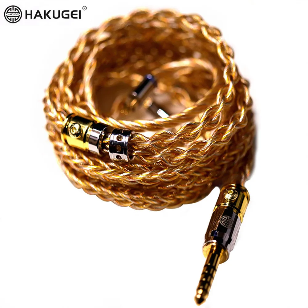 

Кабель для наушников FENGRU HAKUGEI Golden Treasure Three Element Mix 8 Share 21awg 2Pin 0,78 мм MMCX QDC