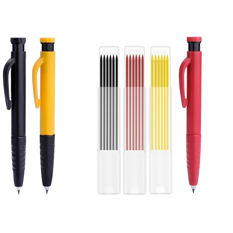 

Карандаши для столярных работ, твердые деревообрабатывающие карандаши, набор механических карандашей для столярных работ, для строительст...