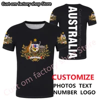 australia t shirt free custom made name number fashion black white navy blue logo aus country t shirt nation au clothes flag top