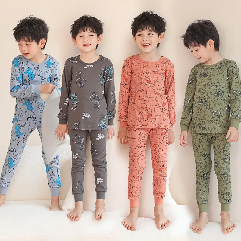 

Toddler Boy Pajamas Sets Baby Girl Night Pijama Cotton Winter Autumn Kids Pajamas Children Sleepwear Long Sleeve Underwear Set