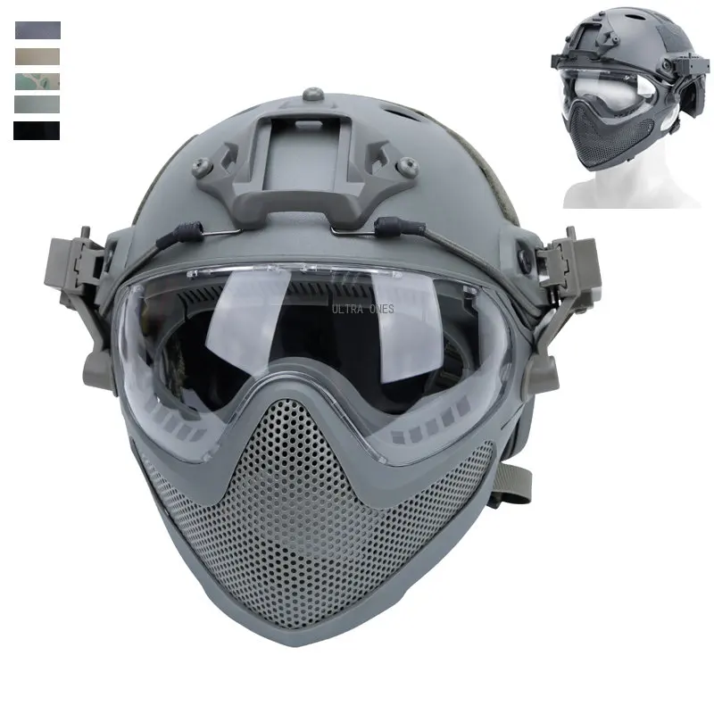 

Тактический шлем для пейнтбола Cs Games Охота страйкбол на все лицо дышащий защитный шлем маска боевые военные шлемы для стрельбы