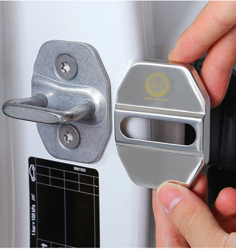 4PCS Car Door Lock cover Protect accessories For alpina bmw b3 b4 b5 b6 b7 c2 d3 d4 d5 xd3 xd4 sticker |