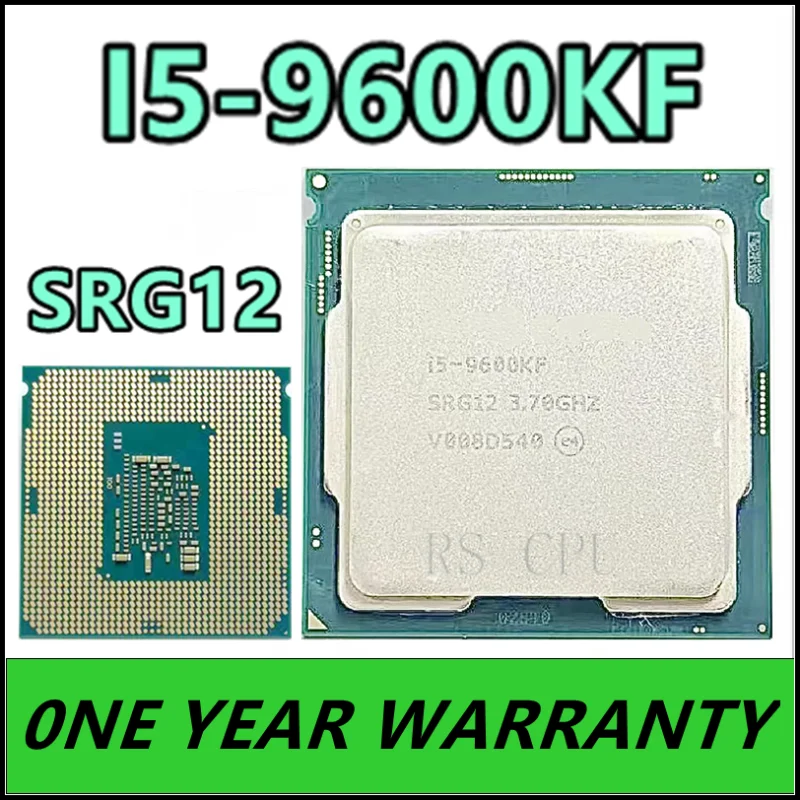 I5-9600KF i5 9600KF SRG12 3,7 ГГц бывший в употреблении шестиядерный шестипоточный процессор 9M 95W LGA 1151