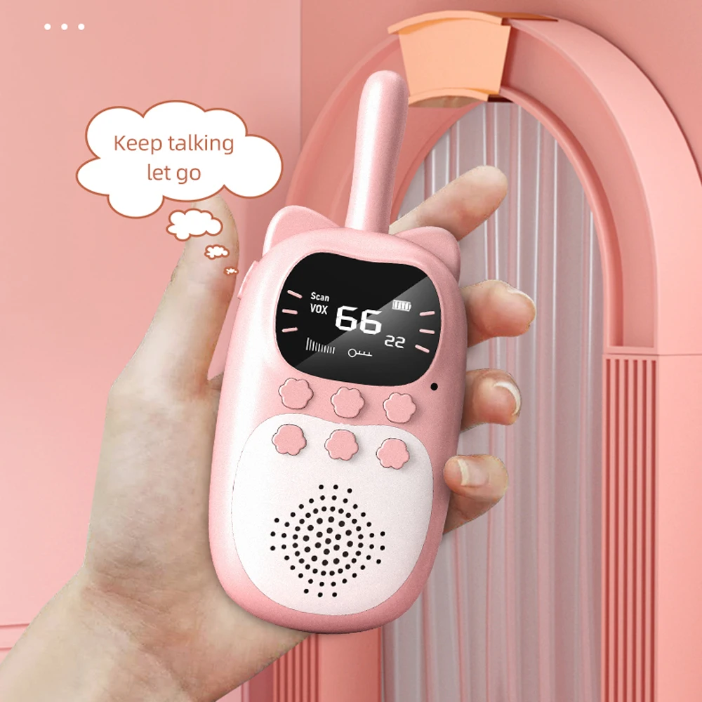 2 шт. Walkie Talkie Kids Аккумуляторная батарея 1000 мАч Трансивер Детский беспроводной