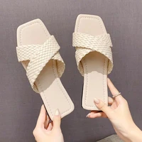 womens shoes sandals womens summer 2021 new fashion flat sandals fairy wind braided slippers large size