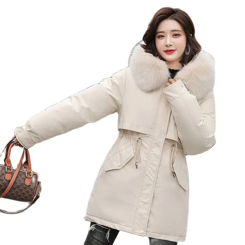 

Plus Size Winter Jackets for Women Hooded Woman's Quilted Jacket 2023 New in Outerwears Ladies Warm Women's Parka Teddy Coat