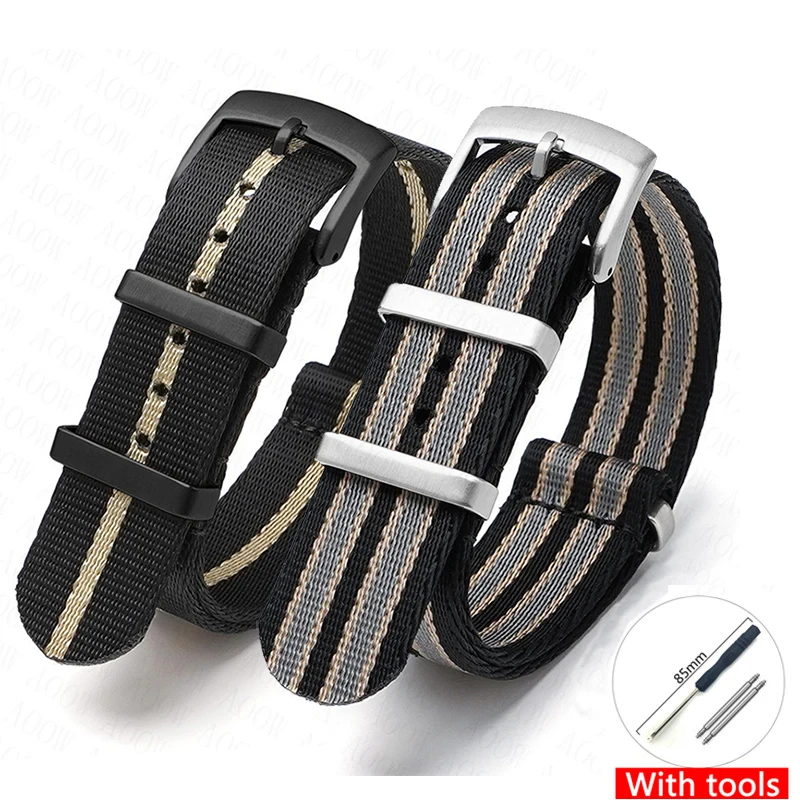 Гибкий нейлоновый ремешок для часов Omega Seamaster 007 и Seiko Prospect мужской женский стиль в