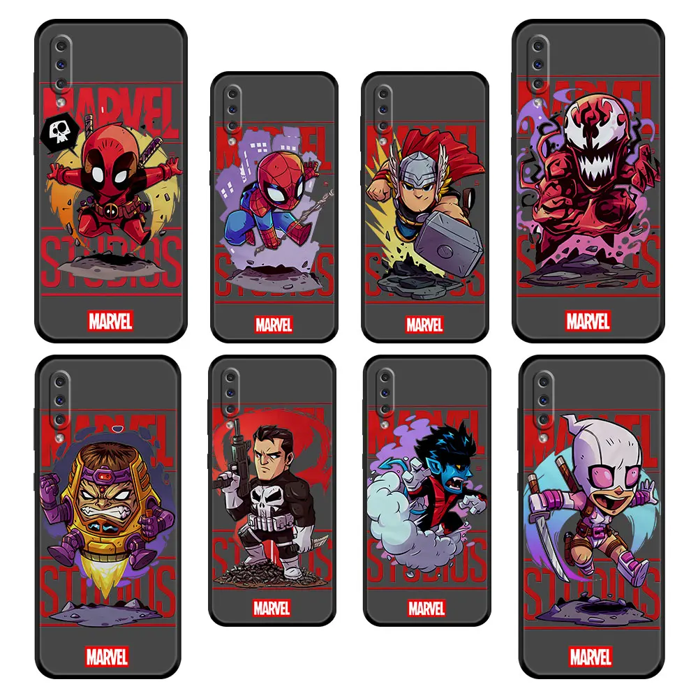 

Phone Black Marvel Deadpool Back Celular Case Coque for Samsung Galaxy A50 A11 A12 A13 A02s A21s A03 Core A03s SamsungA03s