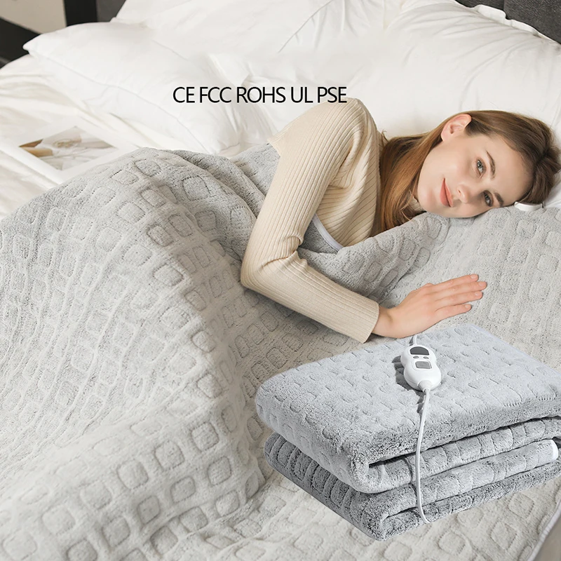 

Electric Blanket Heater Flannel Washable Electric Adjustable Thermostat Heating Electrical Blanket for Bed USA EU JPN Plug
