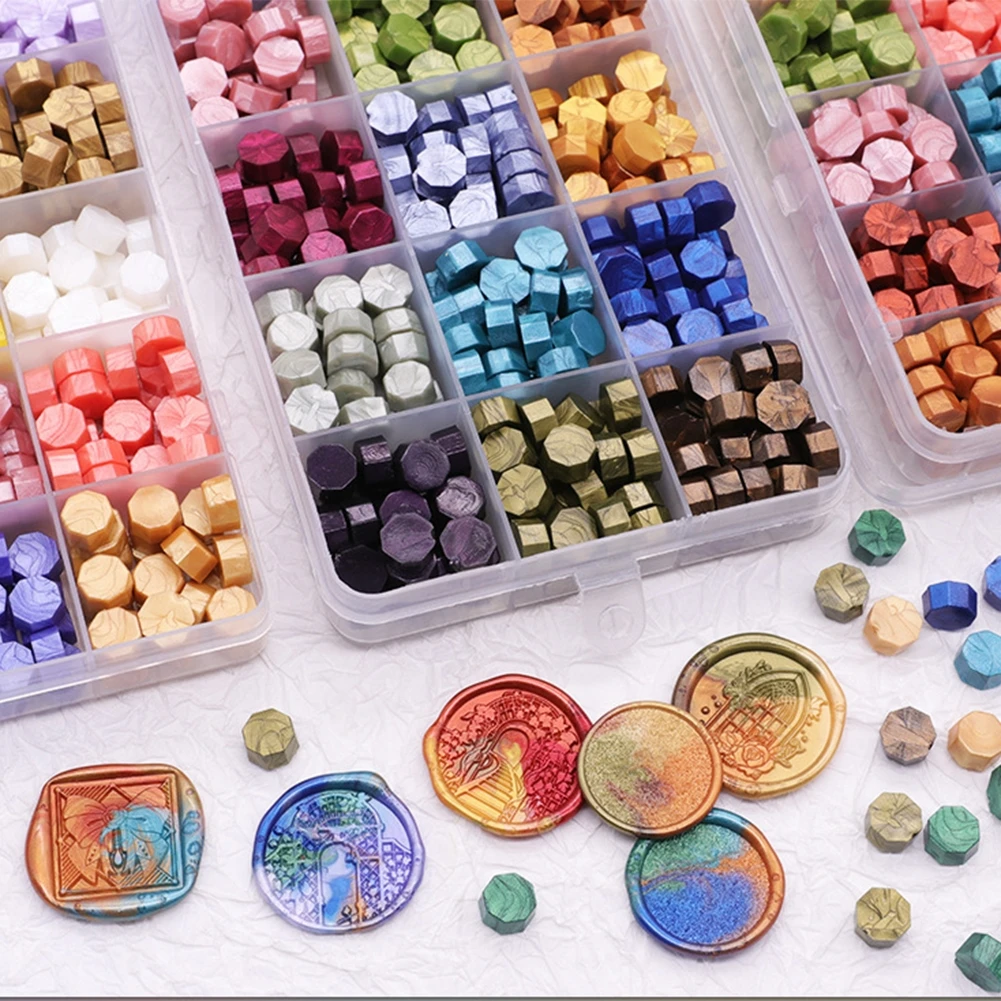 

1 Set Retro Sealing Wax Seal Stamp Kit Craft Wax Card Making Tools Colorful Mix Sealing Wax Beads DIY Wedding Birthday Party