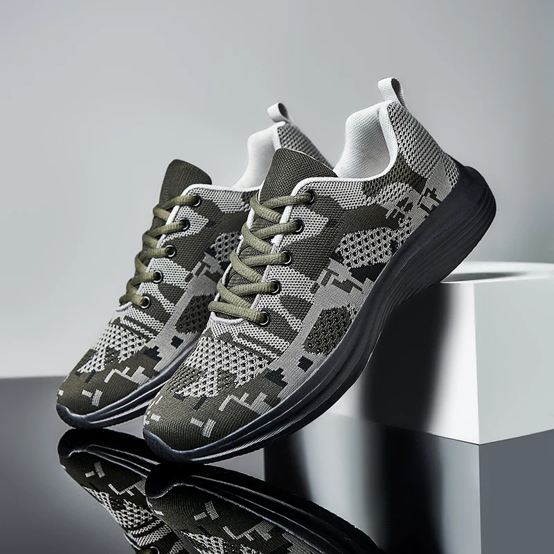 New Fashion Camouflage Sneakers Breathable Male Running Shoes Lightweight Athletic Sneakers Men Sports Shoes zapatos deportivos