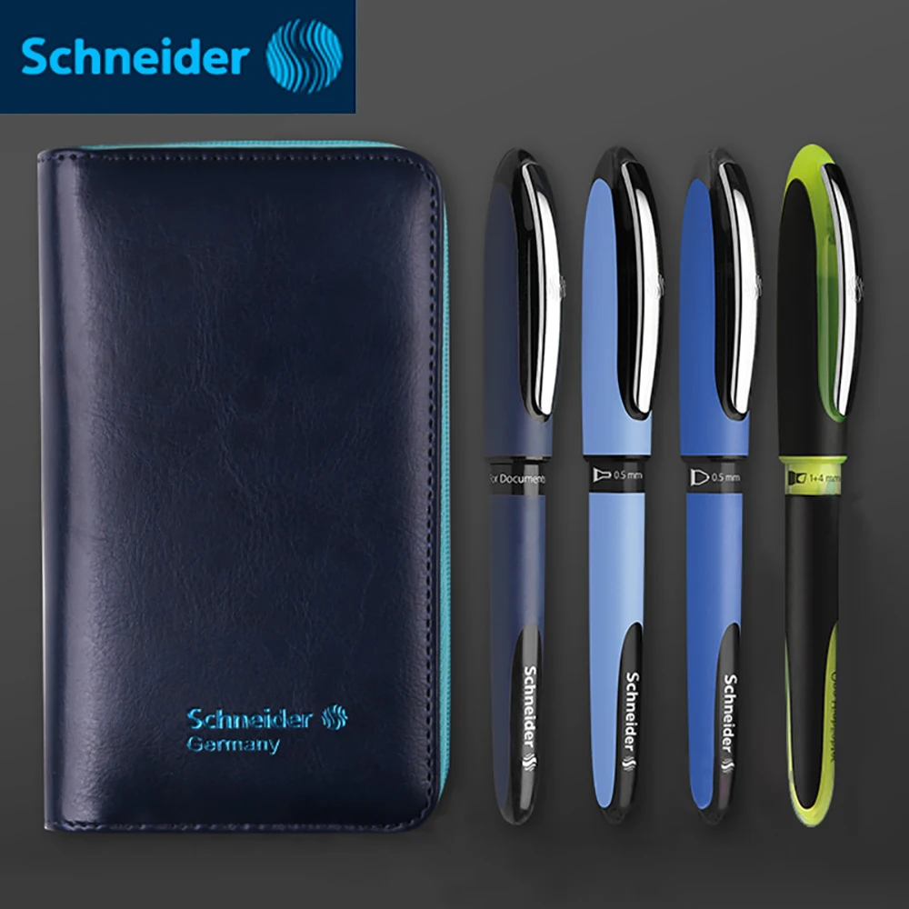 

German Schneider Interstellar Set Gel Pens Signature Pen Highlighter Marker 0.6mm/0.3mm/0.5mm/1-4mm Business Office Gift Box