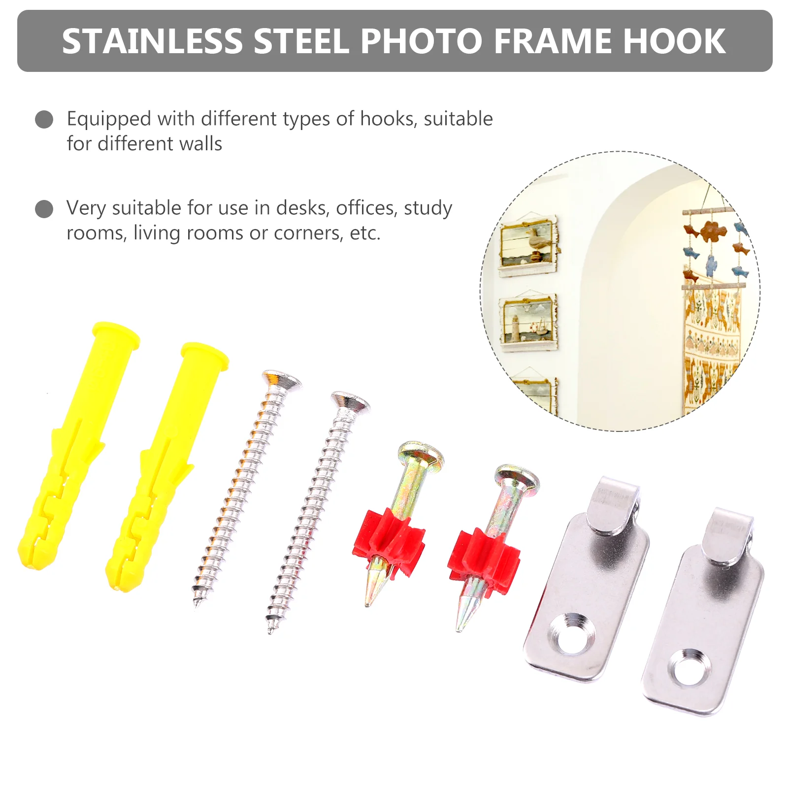 4 комплекта крючков для фоторамки красивые бытовые настенные крючки |