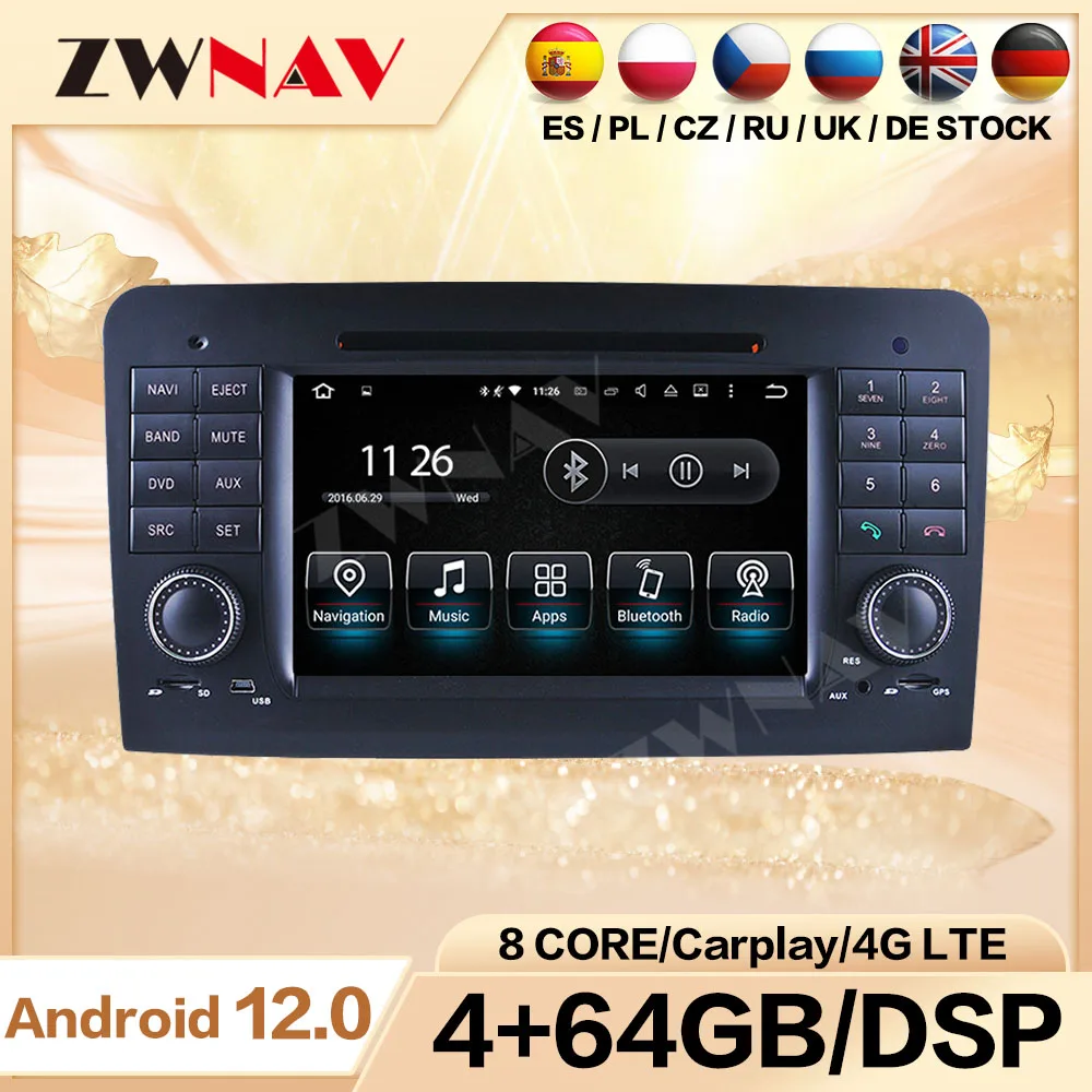 

Экран для Benz ML W164 GL X164 2005 2007 2008 2009 Android автомобильное радио стерео с Bluetooth DSP Carplay IPS головное устройство