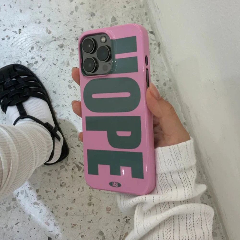 Фото Чехол Clmj English Hope для iPhone 17 16 15 14 13 12 11 Air Pro Max X XS XR XSMax 7 8 Plus, глянцевый, из твердого поликарбоната, с эффектом пленки, стильный дизайн №3