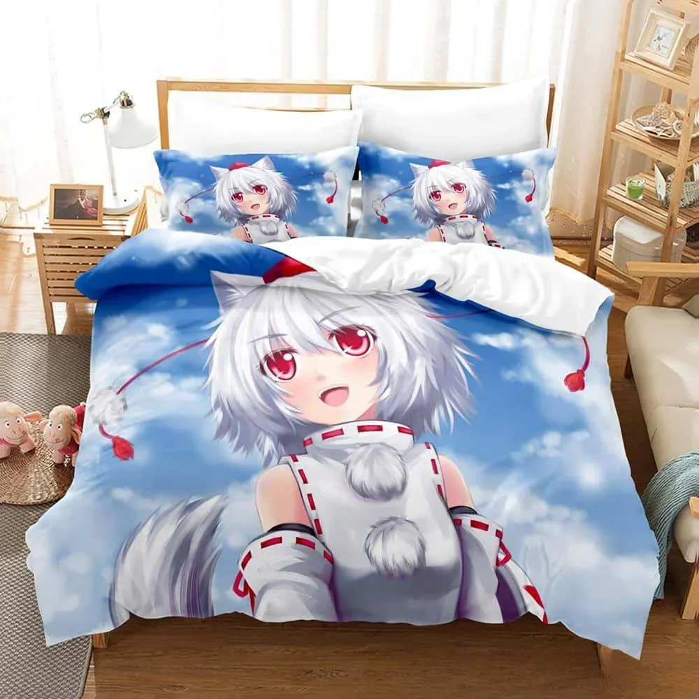 3D аниме Kawaii Girls Momiji Inubashiri комплект постельного белья Single Twin Full Queen King Size для