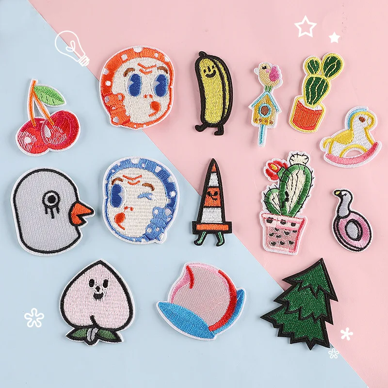 1 шт. смешанные модные нашивки для одежды приклеивающаяся вышитая аппликация