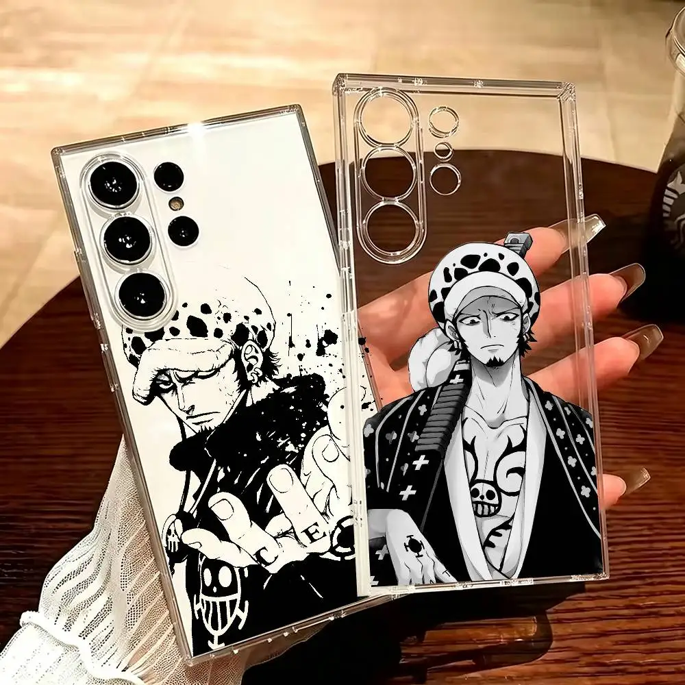 Фото Прозрачный чехол Cool One T-Trafalgar Law-S P-Piece для телефонов Samsung S25, S24, S23, S22, S21, S20, S30, Ultra, Plus, Fe, Lite №1