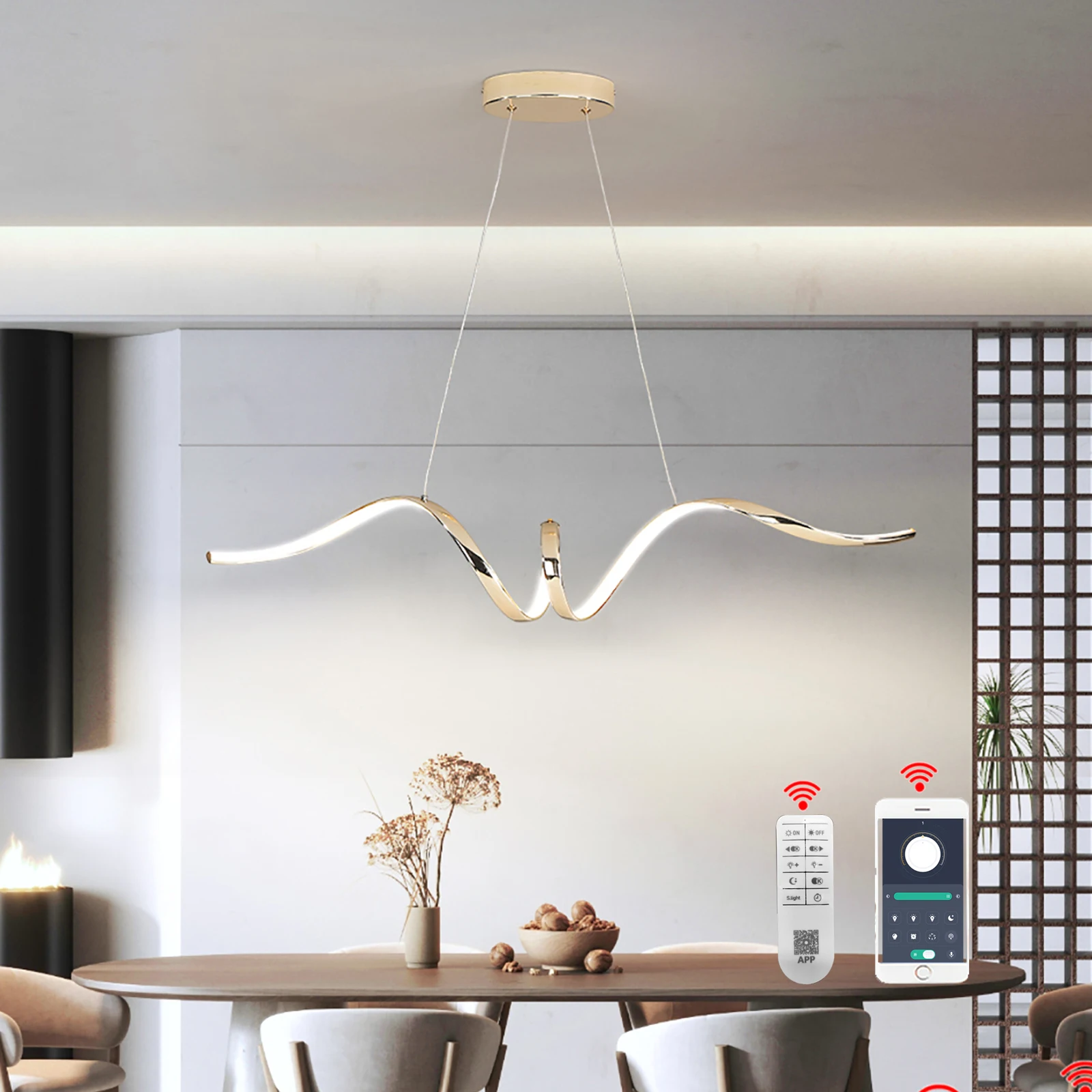 Подвесной светильник с регулируемой яркостью L93cm