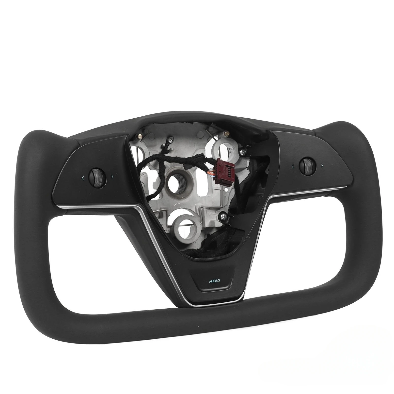 Модная модель X на заказ Клетчатый Кожаный руль из углеродного волокна для teslas