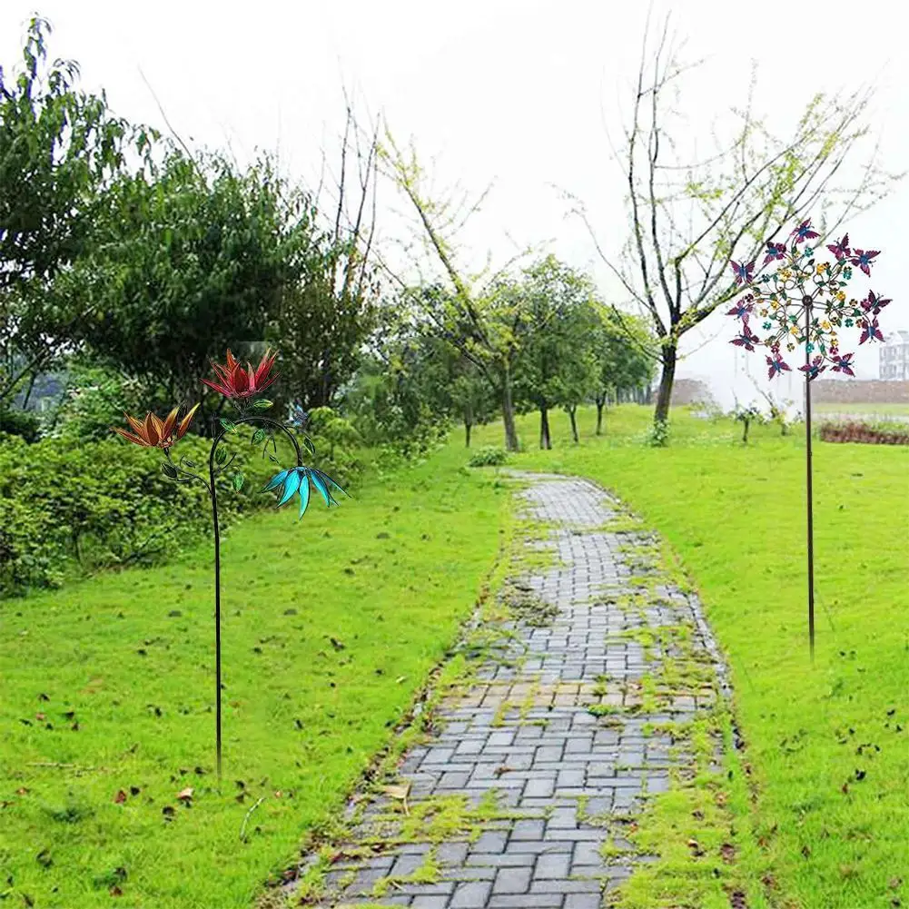 

1pcs Metal Wind Spinner Windmill Outdoor Lawn Decoration Patio Hot Ornament Sculpture G0d7