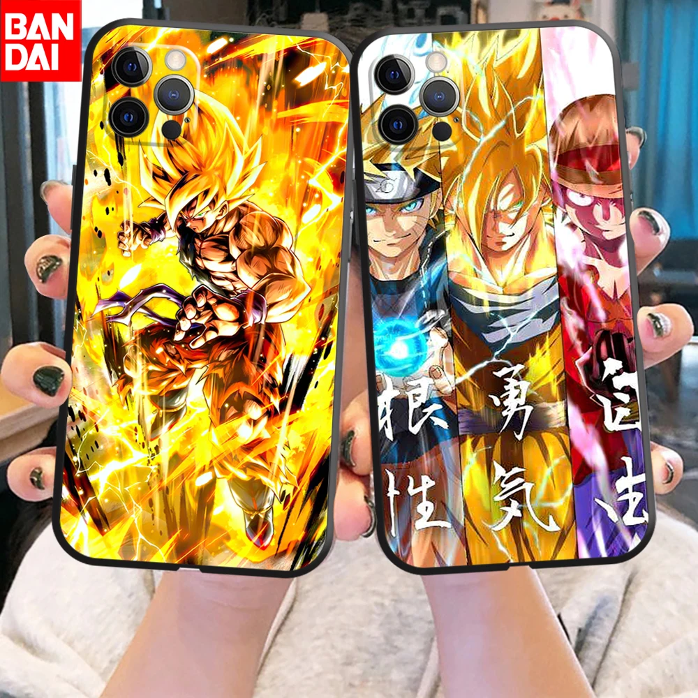 

DRAGON Ball Phone Case For iPhone 11 12 13 Pro MAX Mini 6 6S 7 8 Plus X SR XS MAX SE 2020 Silicone One PIECE Funda Back Cover