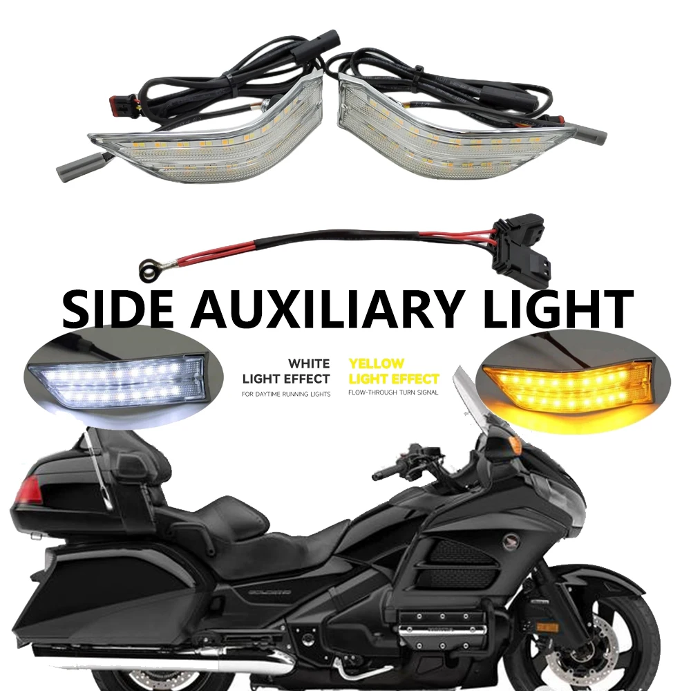 

For Honda Golden Wing GL1800 modified LED steering lights on both sides of the body fog lamp side auxiliary lights 18-22
