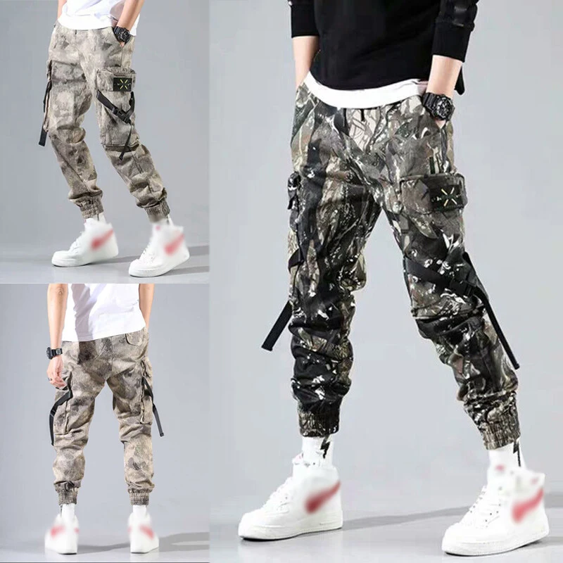 

Men's Fashion Camouflage Sweatpants Casual Loose Jogger Pants Cargo Pants Men Long Pants