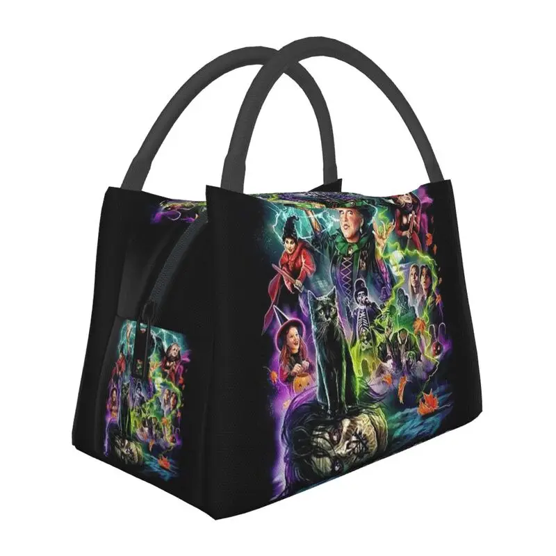 

Hocus Halloween Witch Pocus Insulated Lunch Bags for Women Portable Witchcraft Thermal Cooler Lunch Box Work Picnic