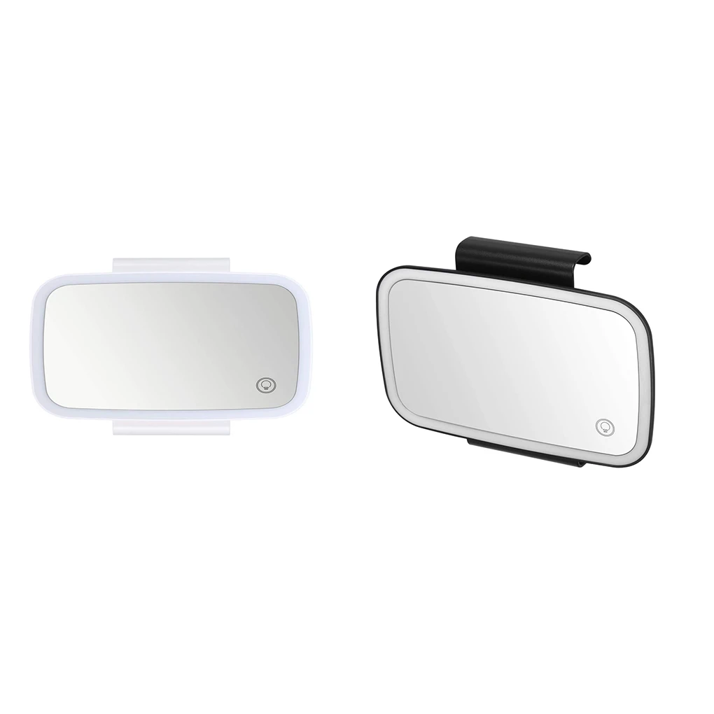 

Rechargeable Car Mirror Sun Visor Universal Makeup Mirrors Automobile Sun-Shading Accessories Cosmetics Gadgets White