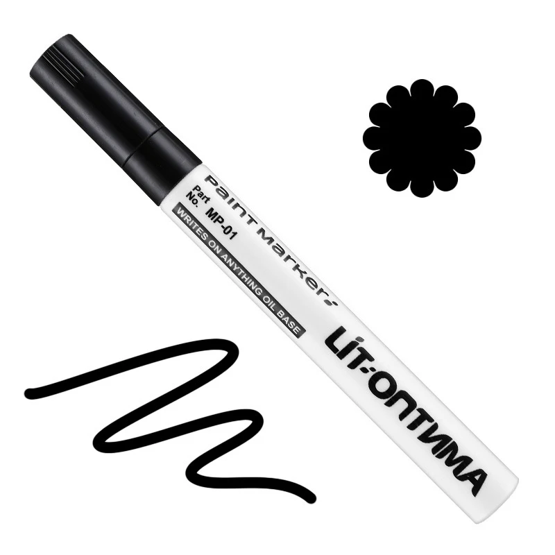 

12 цветов оригинальный мотоциклетный водонепроницаемый воздушный шар Перманентная краска маркировка керамическая ручка для краски