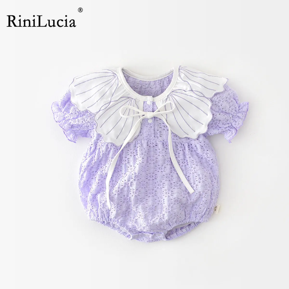 

Newborn Baby Girls Bodysuit Infant Girls Clothes Summer Floral Bow Short Sleeve Toddler Romper Children's Clothing