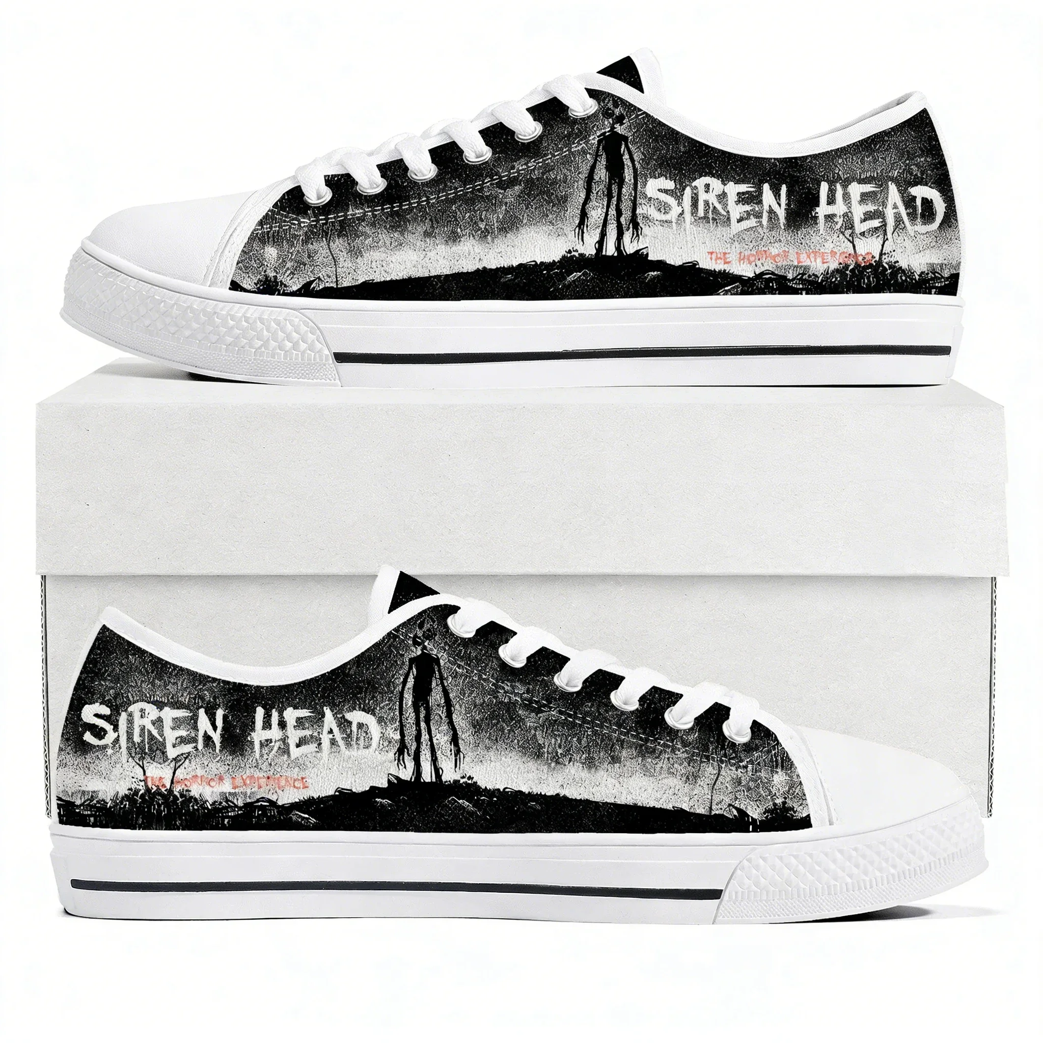 Фото Кеды Siren Head с низким верхом, модные, с мультяшным принтом, для женщин, мужчин и подростков, парные, на заказ №2