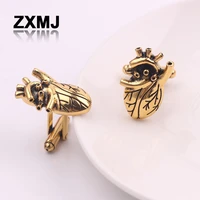 zxmj human organs cufflinks retro personality tie clip for men clothing cufflink accessories mens shirt cuff links jewelry